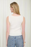 Ivory Fitted Boat Neck Tank