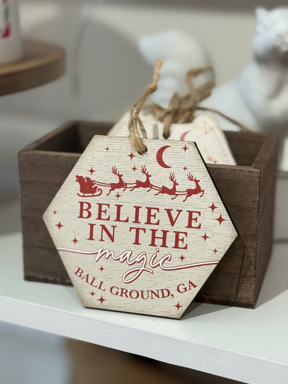 Believe in the Magic Ball Ground, Ga Ornament
