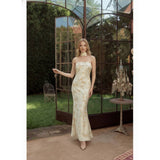 Cream Floral Maxi Dress with Scarf
