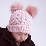 Blush Pink Fluffer Beanie 0-6 Mo