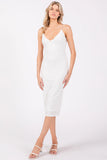 White Cut Out Back Midi Dress
