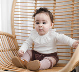 White Ruffle Collar Long sleeve bodysuit 6-12 Mo