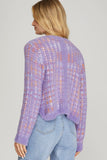 Purple Multi Fuzzy Cardigan