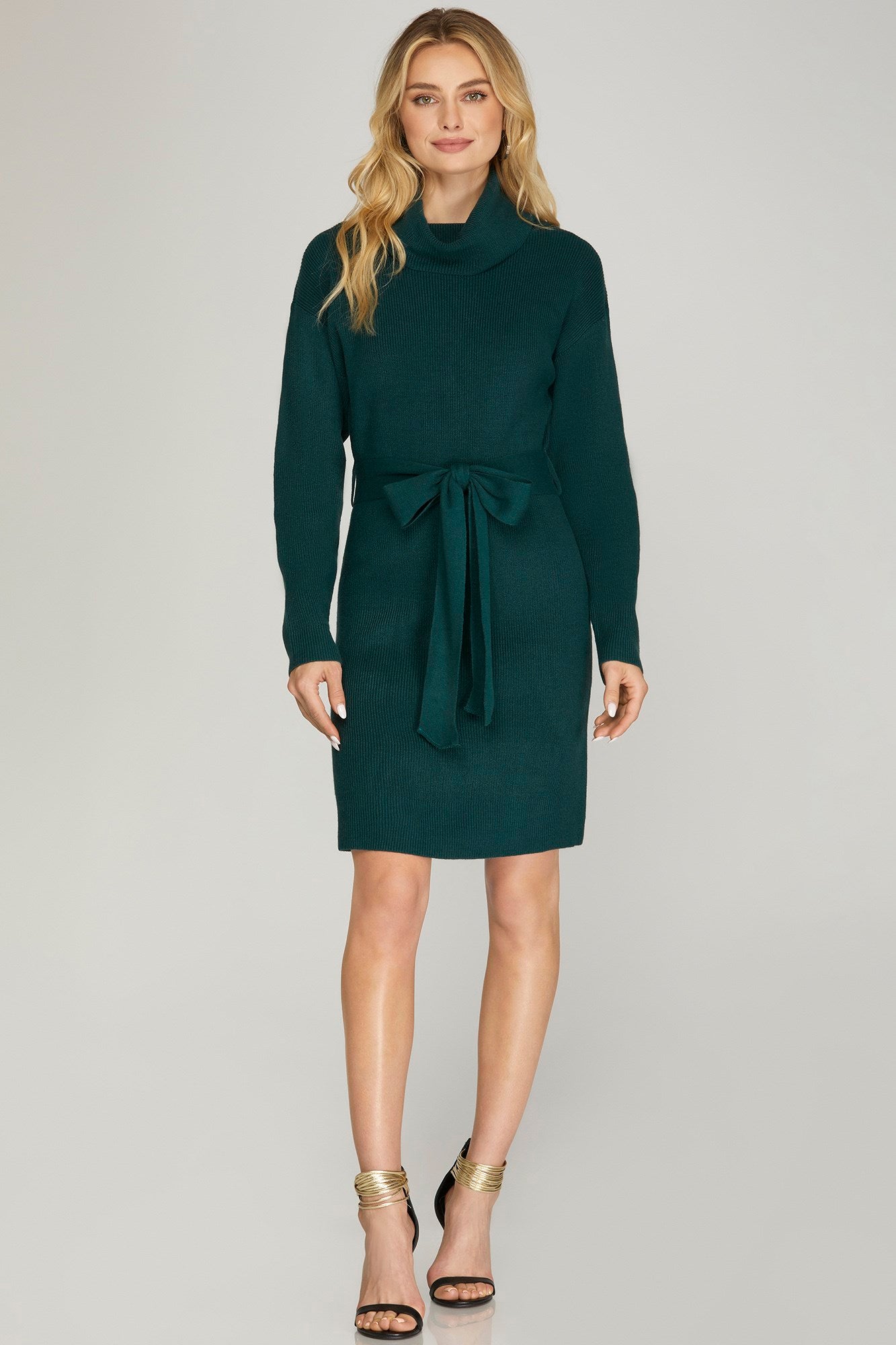 Hunter Green Long Sleeve Sweater Dress Fashion Cupcake Hunter Green Long Sleeve Sweater Dress Fashion Cupcake