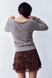 Tinsel Long Sleeve Boat Neck Sweater