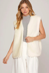 White Soft Fur Vest