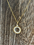 Pearl Open Disc Necklace