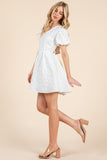 White Double Bow Back Dress