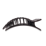 Jet Black Quilted Medium Flat Hair Clip