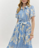 Blue Palms Midi Dress