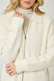 Ivory Zip Up Sweater Jacket