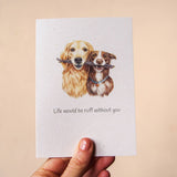 Dog Cute Anniversary Card | Watercolor | Recycled Paper