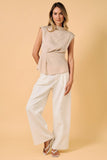 Hunter Green Twist Mock Neck Tank