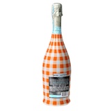 Orange & White Gingham Prosecco Bottle Wrap