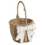 White Bow Easter Basket