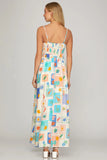 Tropical Lobster Midi Dress