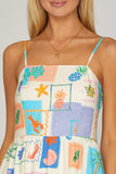 Tropical Lobster Midi Dress