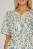 Light Blue Floral Midi Dress