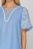 Periwinkle Puff Sleeve Top