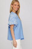 Periwinkle Puff Sleeve Top