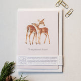 Deer Friendship & Love Card | Watercolor | Recycled Paper