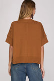 Caramel Easygoing Sweater Top