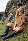 Caramel Collared Dress With Pockets
