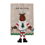 Reindeer Dangle Leg Towel