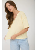 Butter Yellow Short Sleeve Top