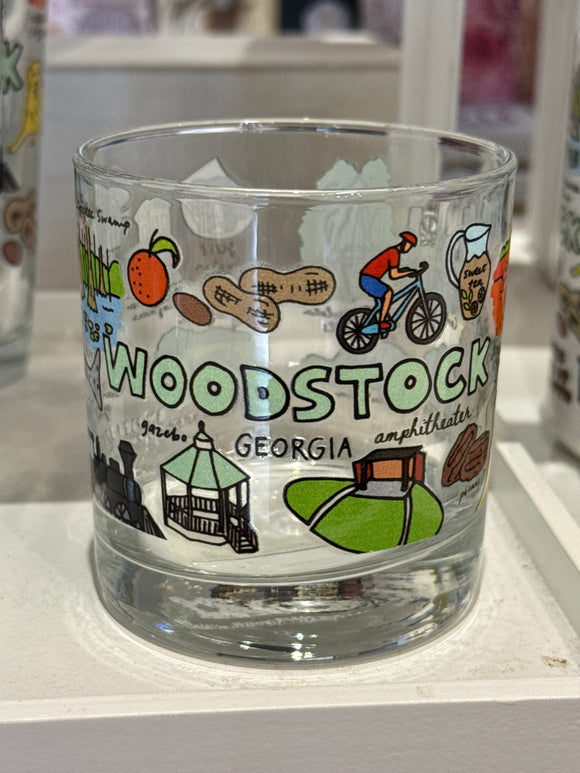 Woodstock Themed Whiskey Glass