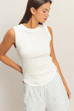 Off White Seam Trim Tank