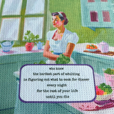 Funny Cooking Vintage Tea Towel : Hardest Part of Adulting