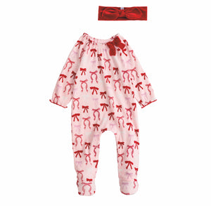 Christmas Bow Baby Sleeper