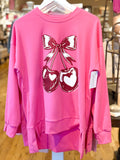 Cherry Heart Pink Long Sleeve