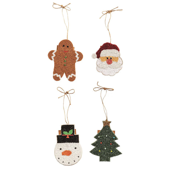 Snowman Beaded Card Ornament