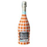 Orange & White Gingham Prosecco Bottle Wrap