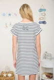 Black Striped Pocket Dress