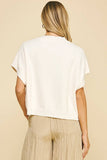 Ivory Drop Shoulder Sweater Top