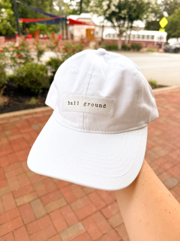 White Ball Ground Ball Cap