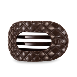 Truly Taupe Quilted Large Round Hair Clip