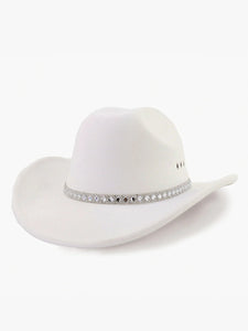 White Rhinestone Cowgirl Hat