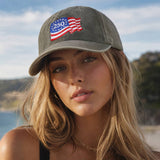 American 250 Waving Flag Embroidered Hat