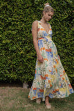 Spaghetti Tie Strap Floral Maxi Dress