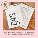 Pairs Well w/ Getting Engaged - Small Label 4"x4"