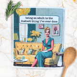 Adulting - Funny Vintage Swedish Dishcloth for Divas