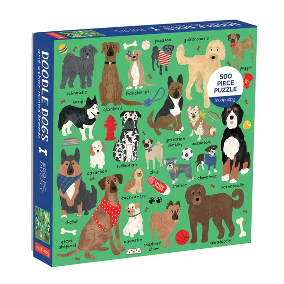 Doodle Dog and Other Mixed Breeds 500 Piece Puzzle