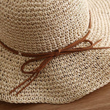 Packable Bow Breathable Straw Hat