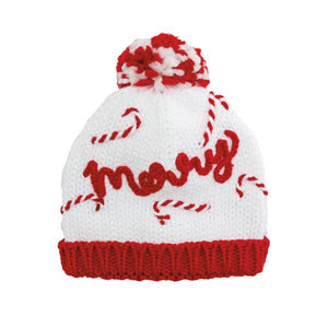 Merry Christmas Yarn Hat 0-6 mo