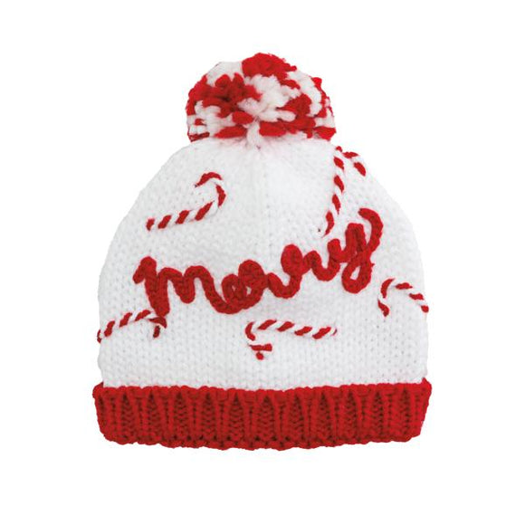 Merry Christmas Yarn Hat 0-6 mo