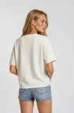 Ivory Crew Neck Scuba Top
